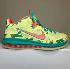 Nike LeBron IX Low Arnold Palmer Basketball Shoes Men's White Lime Bright Mango