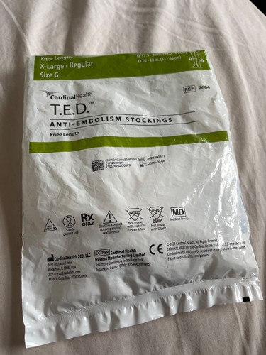 Anti embolism stockings - embolism, knee