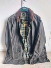 Barbour Gamefair Two-Crest 80s Vintage Waxed Jacket C42/107cm Large