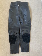Ladies' Richa Leather Motorcycle Trousers Size UK 10 Black Biker Clothing