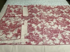 Two Toile de Juoy Single Duvet Covers &Pillowcases Pink/Cream Excellent Cond.