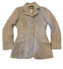 UK 8 34”Caldene Ladies Tweed Pure Wool Riding Hunting Show Jacket