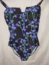 Gorgeous Black Blue Floral