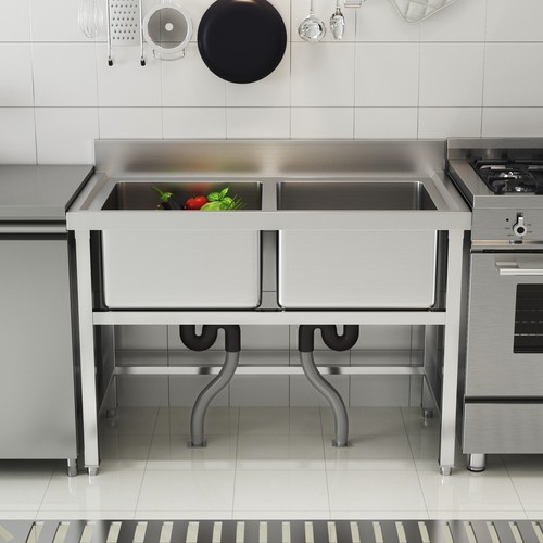Stainless steel sink - steel,