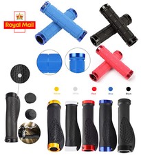 Double Lock On Locking MTB Bike Colored Bicycle Scooter Handlebar Grips Cycle UK