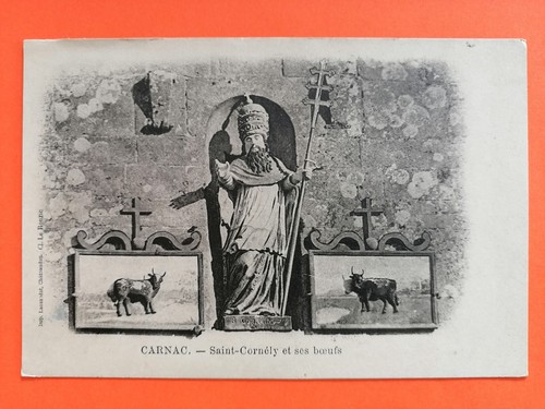 Old postcard back - , carnac