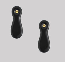 1 Pair x Black Porcelain Ceramic Key Hole Escutcheon Covers 