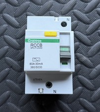 CRABTREE 380/S030 RCCB CRABTREE 80 AMP RCCB 80A 380/030 30mA split-load