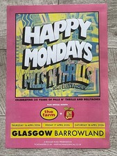 HAPPY MONDAYS Concert poster - Glasgow april 2026 live music band show tour Gig.