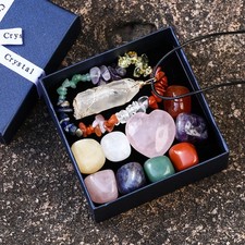 Healing Crystals Set Gemstones Gifts Beginners Chakra Stones Spiritual for Women
