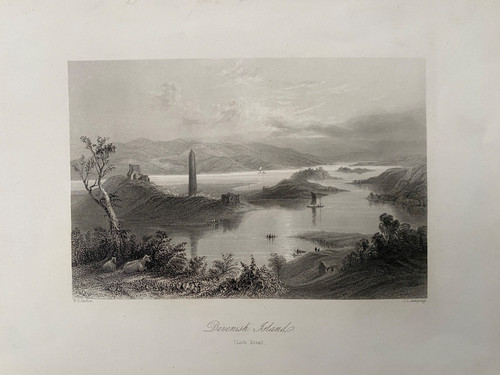 1842 antique print devenish - 1842,