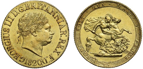 George iii 1820 sovereign - george,