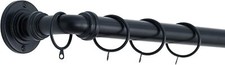 Blackout Metal Extendable Curtain Pole Room Darkening Rod (25/28mm) Inc Fittings