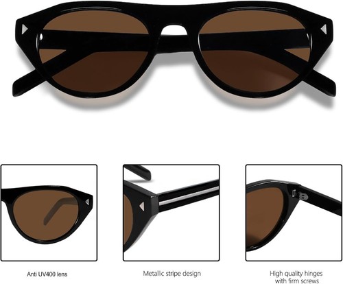 Unisex retro oval sunglasses - retro,