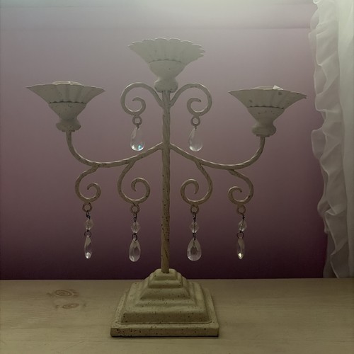 Vtg shabby sheek candelabra - shabby,