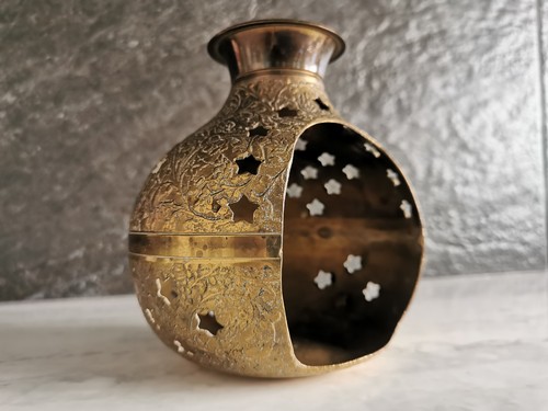 Vintage etched brass - etched,
