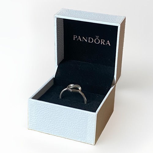 Pandora 925 silver heart - silver, pavé