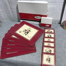 6 Pimpernel table mats & Coasters six Royal Horticultural Society Flora Japonica