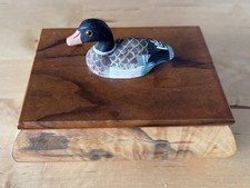 A Lovely Mallard Duck Playing Card Box Made From Wood