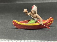 Indian In A Canoe By Wendal  (Yellow 378)