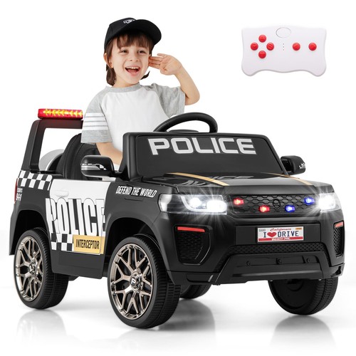 Kids ride police - kids, car