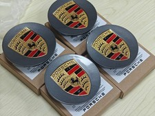 4 Genuine Wheel Centre Caps Titanium Porsche 911 Boxster Cayman 9P1601149A OC6
