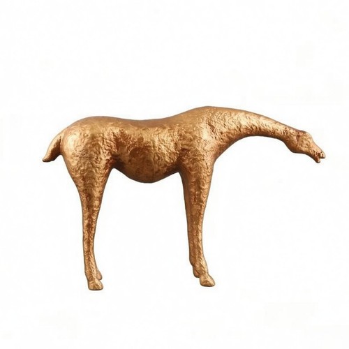 Metal horse sculpture textured - metal,