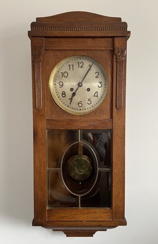 Antique wall clock chiming - antique,