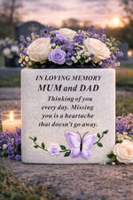 Mum & Dad Memorial Flower Vase