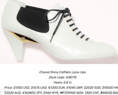 Chanel white black heeled - chanel,