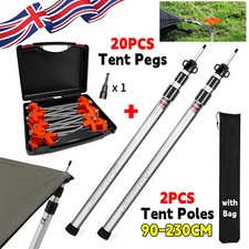 22Pcs Tent Pegs + Pole Set