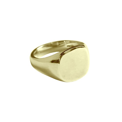 9ct solid yellow gold - yellow, cushion