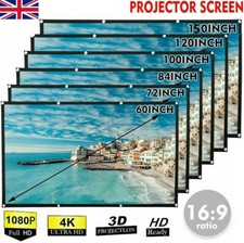 Foldable Portable Projector Screen 16:9 HD Outdoor Home 3D Movie Cinema Theater