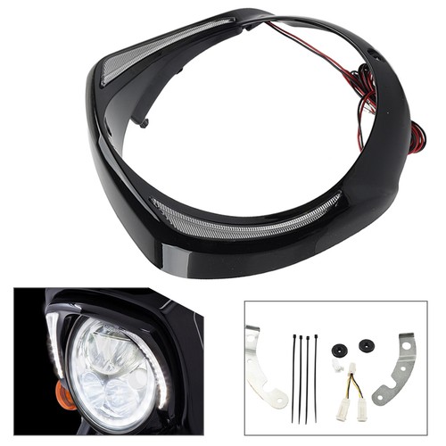Led headlight bezel visor trim - led,