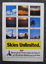 Birmingham Airport BHX (UK) - airport promotional flyer c.1991