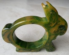 Heavily Marbled Bakelite Green