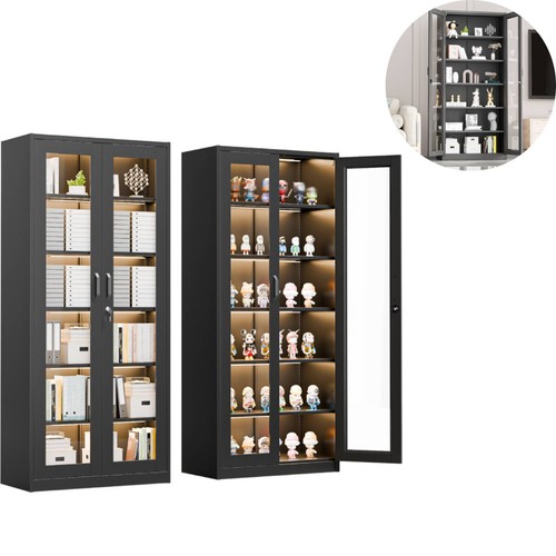 Metal two glass door office - two,