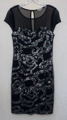 Peacocks dress sequined sheer - sequined,