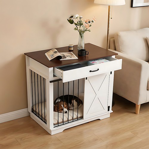 Wooden puppy cage dog crate - wooden,