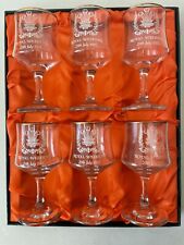 Vintage Set Of 6 Commemorative Charles & Diana Royal Wedding 1981 Wine Glasses