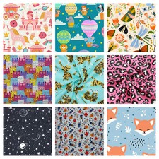 Childrens Fabric Polycotton Kids Nursery Boys Girls Dresses Mask Per Meter NEW!
