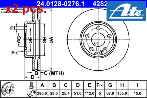 Pcs front brake disc - pcs,
