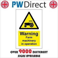 SIGN WARNING FARM MACHINERY IN