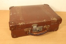 Vintage Brown Leather Suitcase