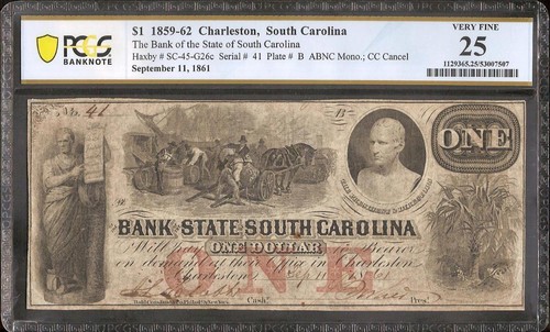 1861 dollar 41 south - 1861,