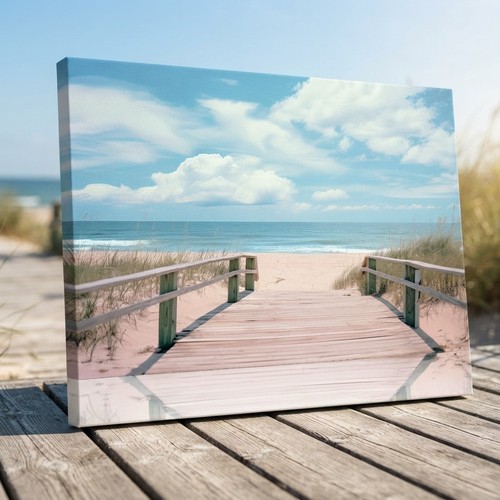 Stunning beach scene - scene, canvas