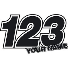 3 Custom Race Numbers Name