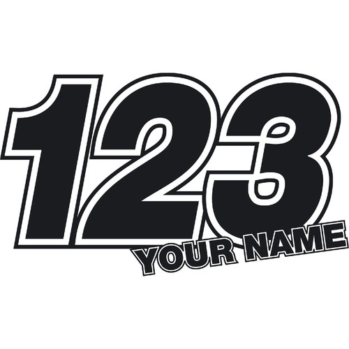 Custom race numbers - 3, name