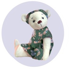 Phoebe teddy bear vanilla yellow plush sewing kit