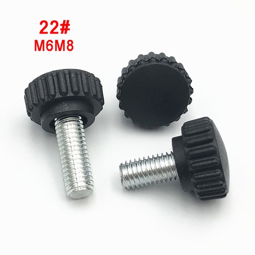 Black plastic round - black, 22#